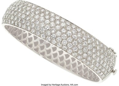 55102: Diamond, Platinum Bracelet   Stones: Full-cut di