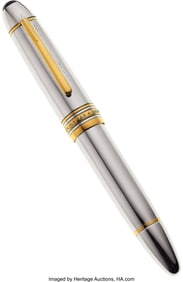 55187: Montblanc Platinum, Gold Fountain Pen  Model Num