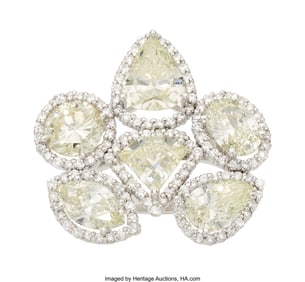 55364: Diamond, White Gold Ring  Stones: Pear, marquise