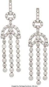 55190: Hearts on Fire Diamond, White Gold Earrings   St