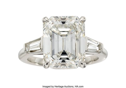 55191: Tiffany & Co. Diamond, Platinum Ring  Stones: Em