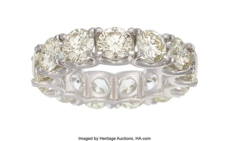 55370: Diamond, White Gold Eternity Band  Stones: Round