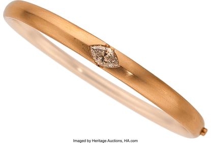 55114: Colored Diamond, Rose Gold Bracelet  Stones: Mar