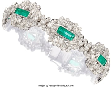 55372: Michael Christoff Emerald, Diamond,  White Gold
