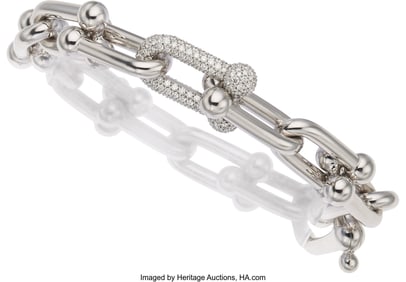 55048: Tiffany & Co. Diamond, White Gold Bracelet  Ston