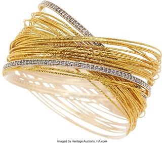 55054: Tamara Comolli Diamond, Gold Bracelet  Stones: R
