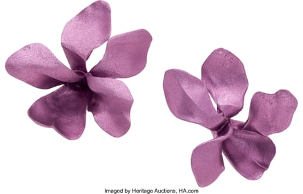 55061: JAR Aluminum, Gold Earrings  Metal: 18k gold; al