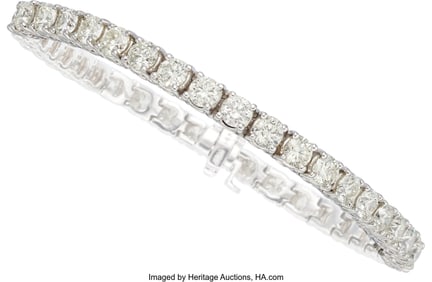 55125: Diamond, White Gold Bracelet  Stones: Full-cut d