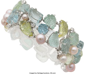 55067: Mariani Beryl, Diamond, Freshwater Cultured Pear