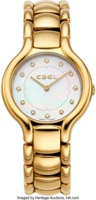 55209: Ebel Diamond, Mother-of-Pearl, Gold Beluga Watch