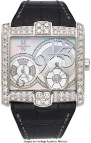 55212: Harry Winston Diamond,  White Gold Avenue Watch