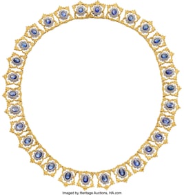 55133: Gianmaria Buccellati Sapphire, Gold Necklace  St