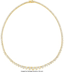 55296: Diamond, Gold Necklace  Stone: Round brilliant a