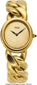 55215: Piaget Gold Watch  Case: 27 x 24 mm, oval, 18k g