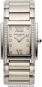 55218: Patek Philippe Diamond, Stainless Steel Watch  C