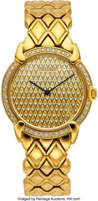 55219: Chaumet Diamond, Gold Watch, French  Case: 32 mm