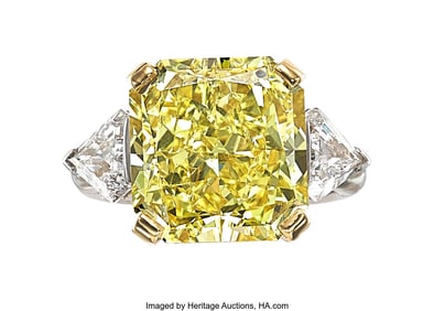 55139: Fancy Intense Yellow Diamond, Diamond,  Platinum