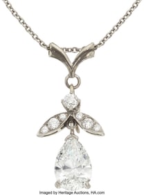 55309: Diamond, Platinum, White Gold Necklace  Stones: