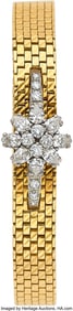 55231: Harry Winston Diamond,  Gold Covered Dial Watch,