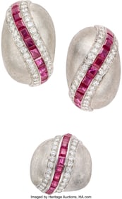 55151: Paul Lackritz Ruby, Diamond, Platinum,  White Go