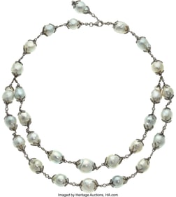55242: South Sea Cultured Pearl, Diamond,  White Gold N