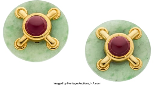 55243: Aldo Cipullo for Cartier Carnelian,  Jadeite Jad