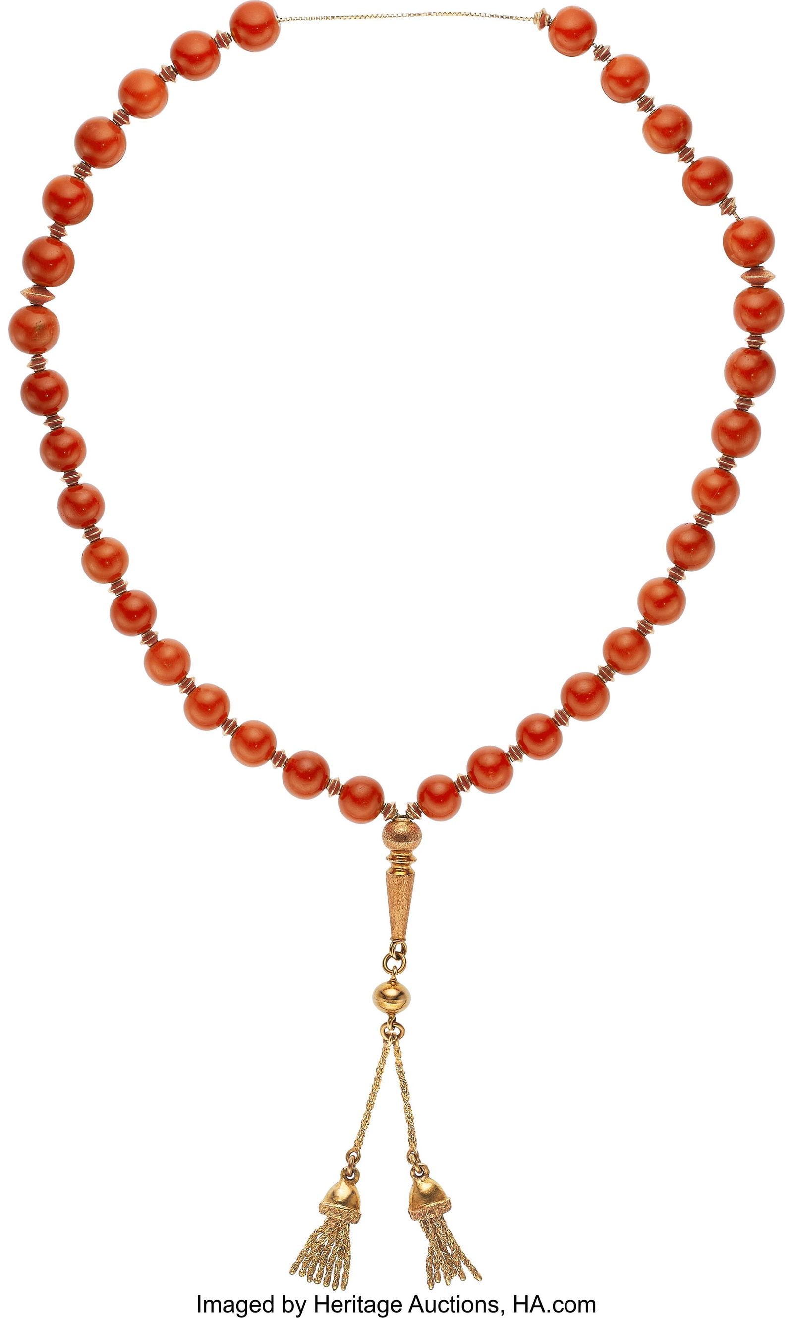 55422&colon; Coral&comma; Gold Necklace  Stones&colon; Coral beads Metal&colon;