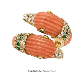 55448&colon; Van Cleef & Arpels Coral&comma; Diamond&comma; Emerald&comma;  Gol