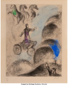 41053&colon; Marc Chagall &lpar;1887-1985&rpar; Elijah Carried To Heave