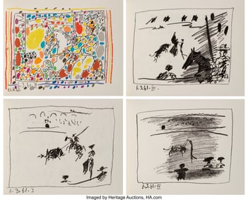 41060&colon; Pablo Picasso &lpar;1881-1973&rpar; A los toros avec Picas