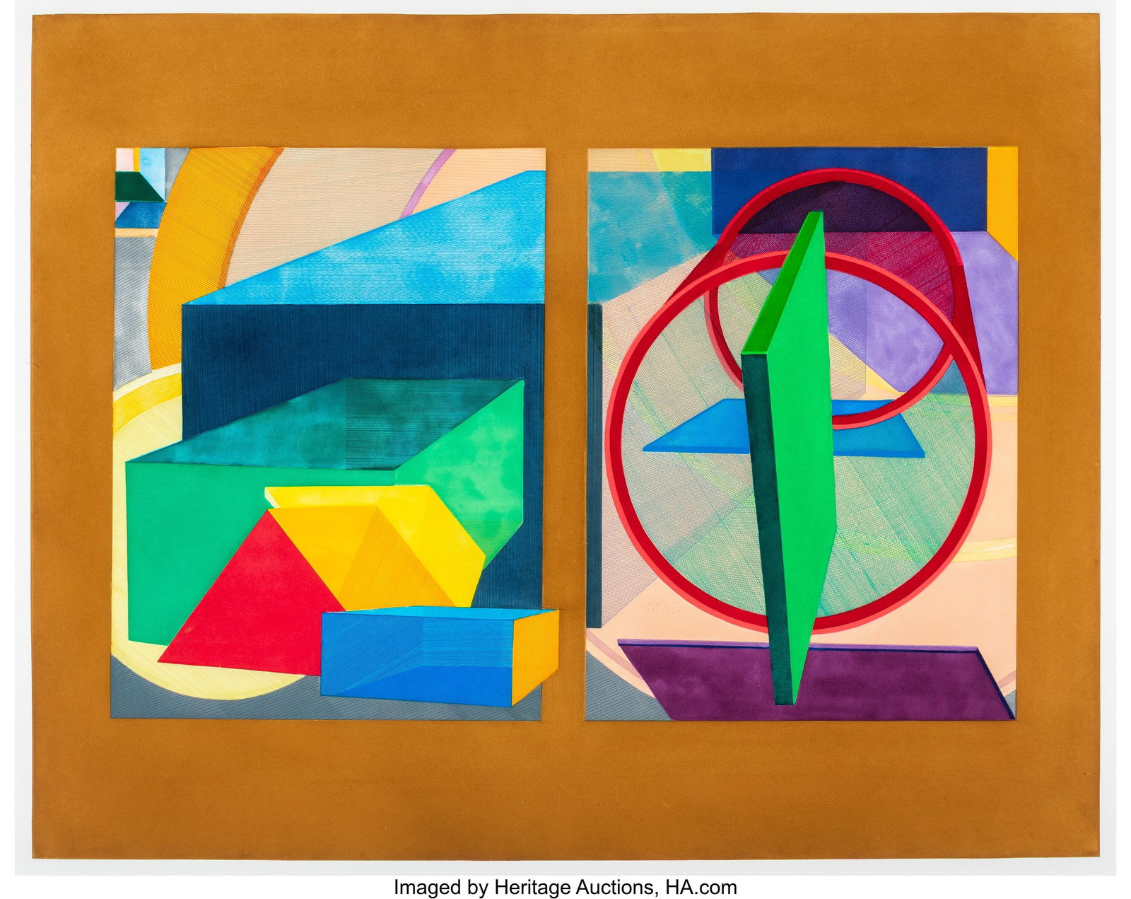 Al Held (1928-2005) Out and In, 1987 Etching and: Al Held (1928-2005) Out and In, 1987 Etching and aquatint in colors on wove paper 35-5/8 x 44-7/8 inches (90.5 x 113.9 cm) (sheet) Edition of