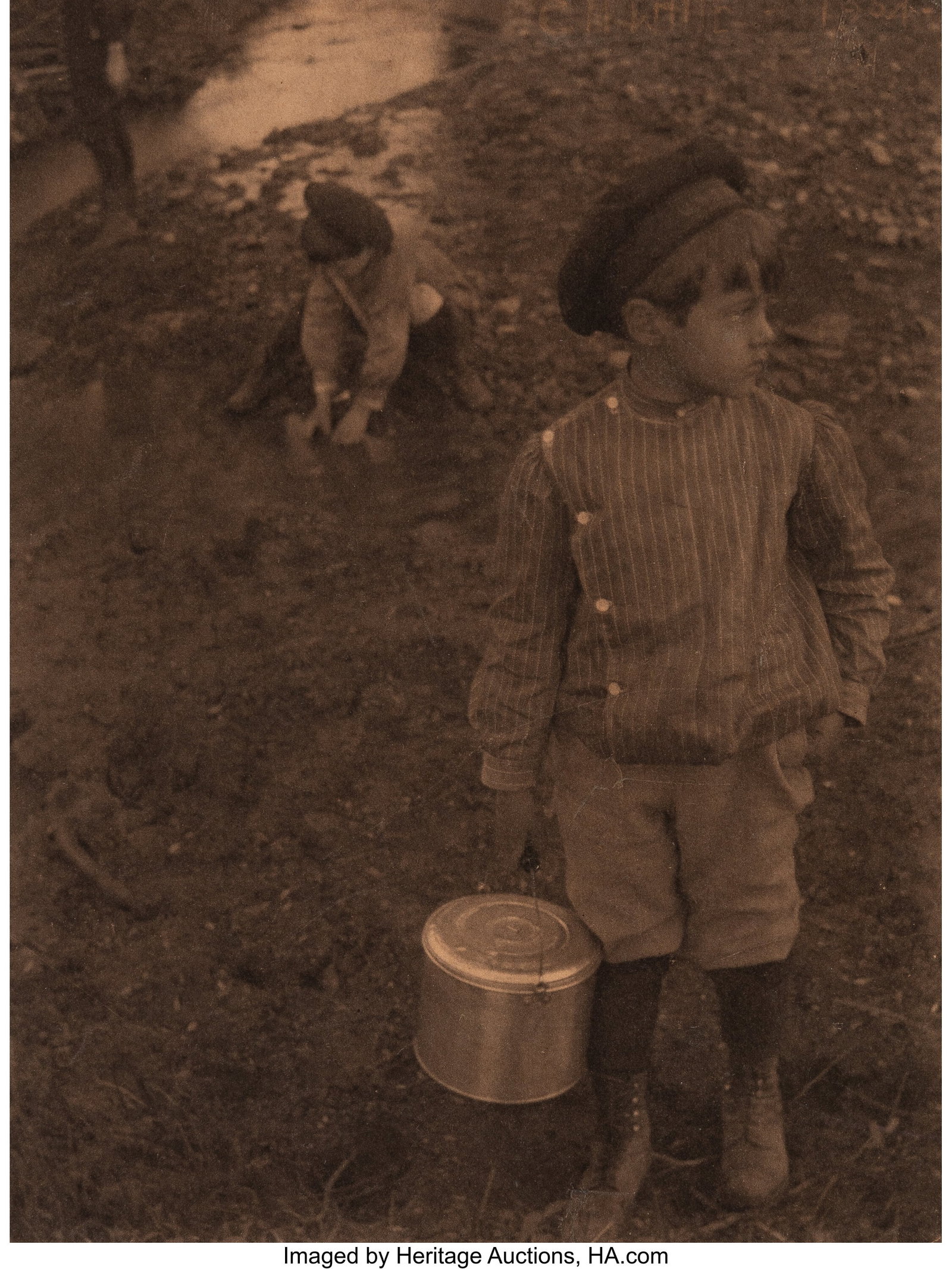 Clarence Hudson White (American, 1871-1925) Boy: Clarence Hudson White (American, 1871-1925) Boy with Pail, 1904 Platinum print 7-7/8 x 6 inches (19.9 x 15.2 cm) (image) This charmingly buc