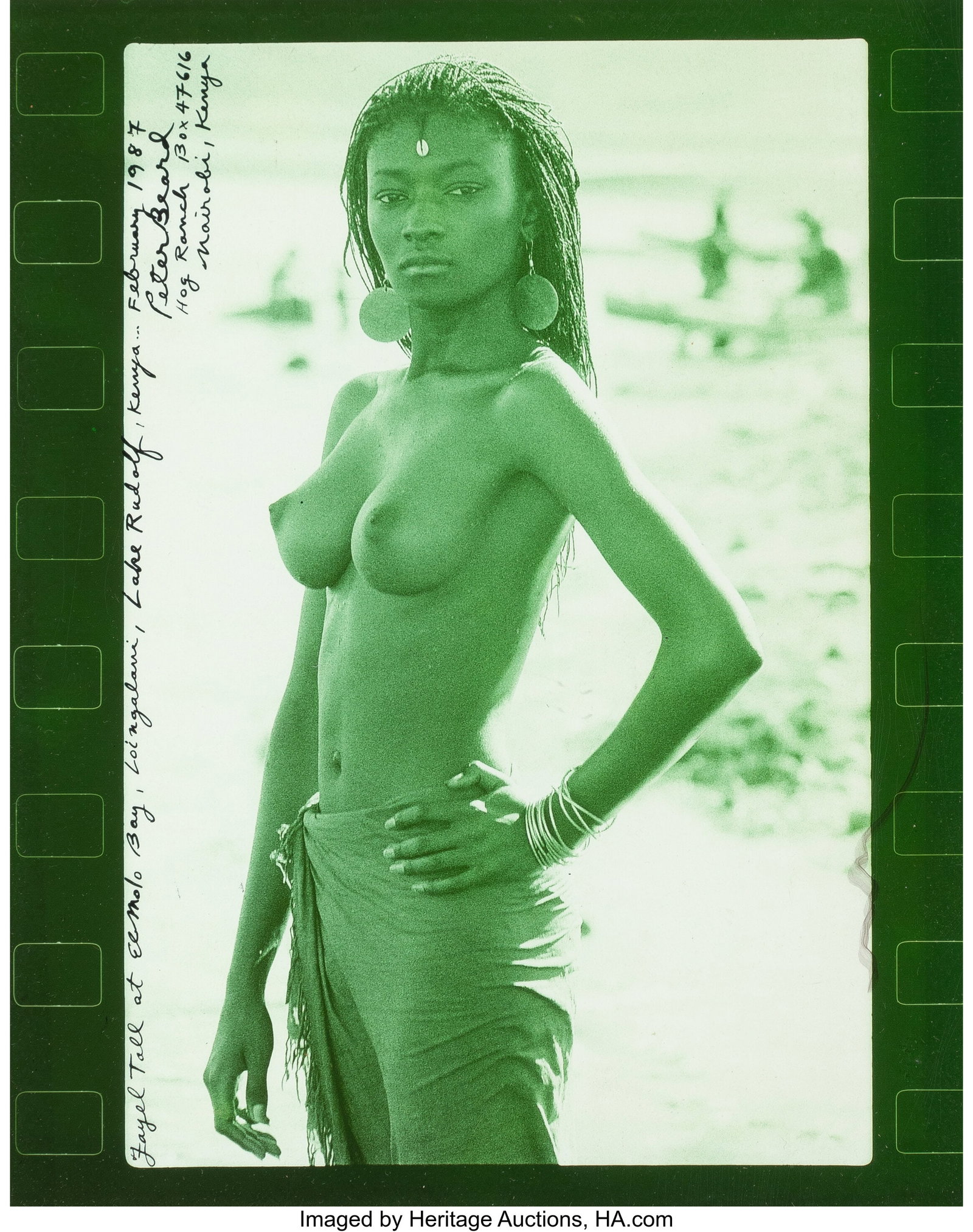 Peter Beard (American, 1938-2020) Fayell Tall at: Peter Beard (American, 1938-2020) Fayell Tall at El Molo Bay, Loiyangalani, Lake Rudolf, Kenya, February, 1987 Digital print on dye coupler paper, p