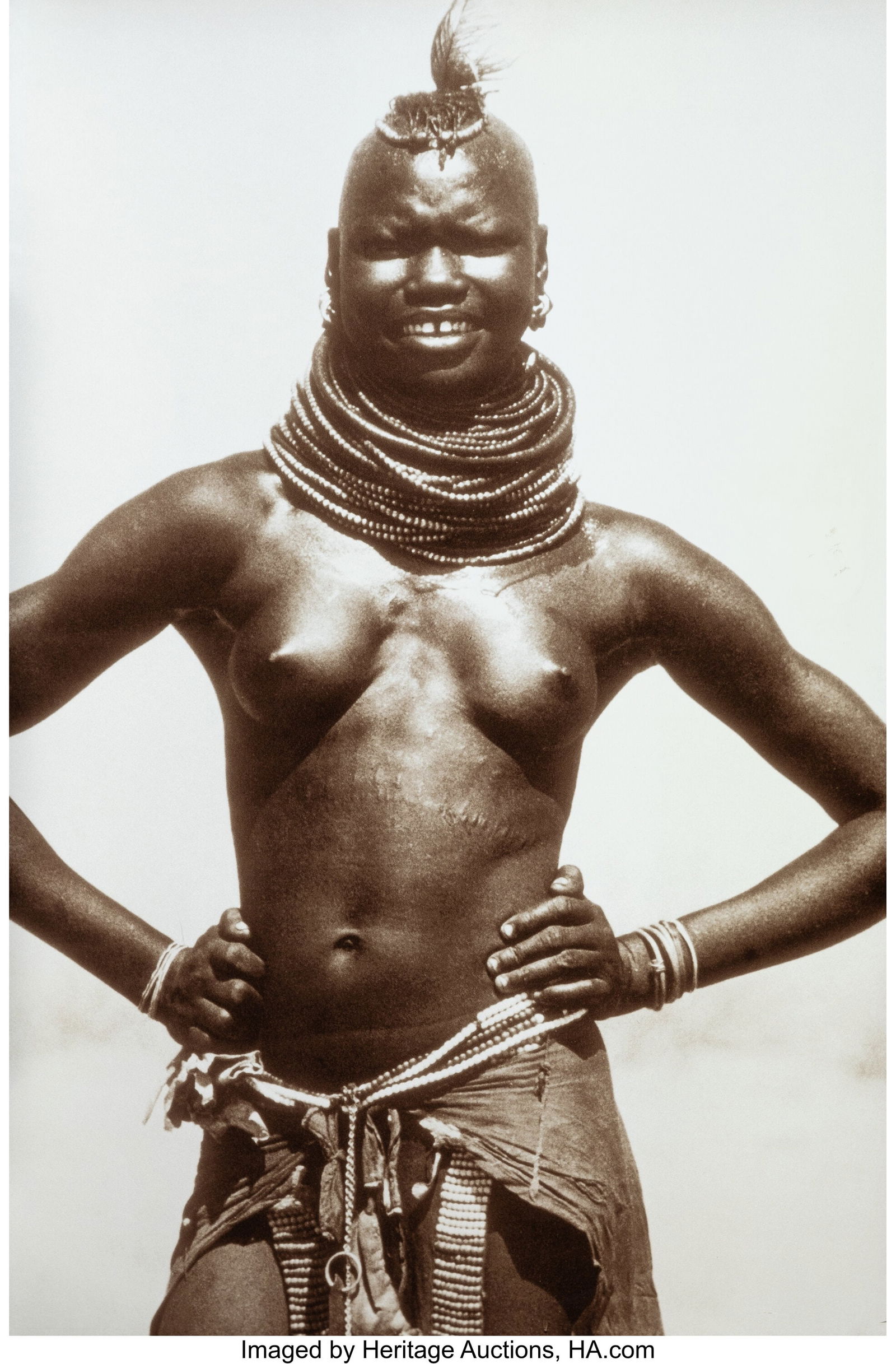 Peter Beard (American, 1938-2020) Akaeyee (Lake: Peter Beard (American, 1938-2020) Akaeyee (Lake Rudolph), circa 1972 Unique oversized digital pigment print, printed 2014 73-1/2 x 48-1/2 inches (186