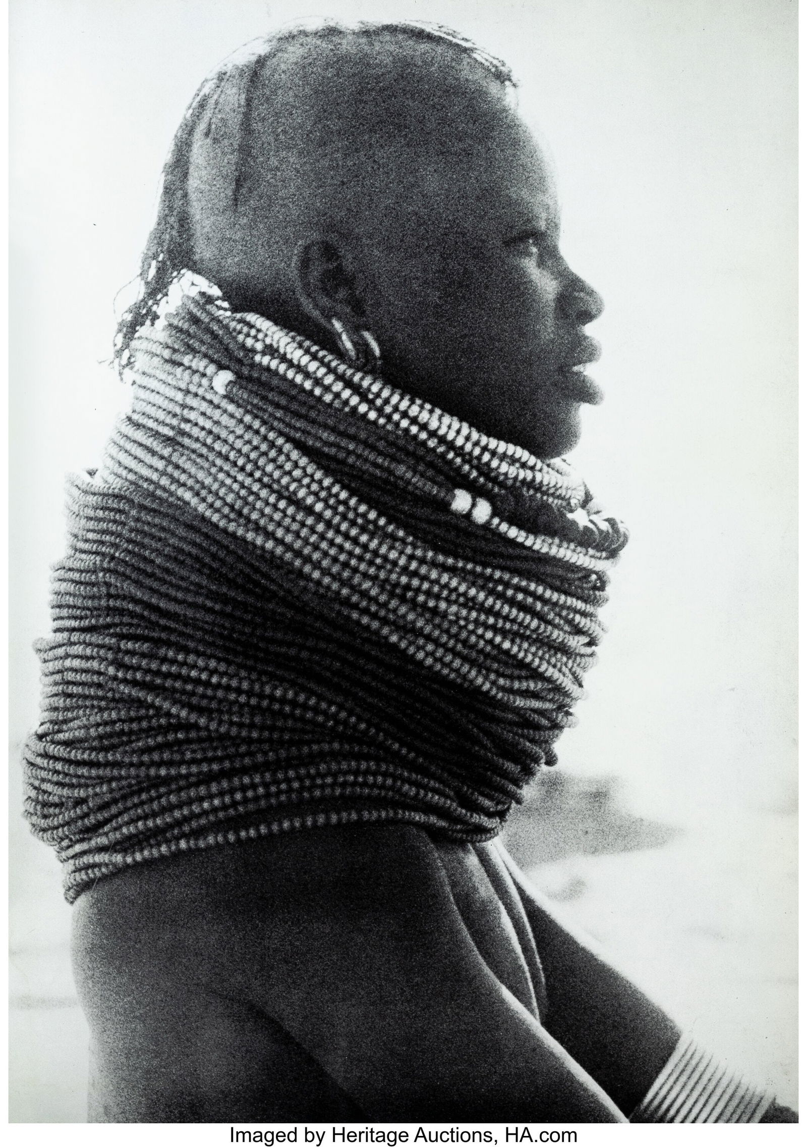 Peter Beard (American, 1938-2020) Turkana with 1: Peter Beard (American, 1938-2020) Turkana with 14 inch Neck, circa 1972 Unique oversized digital pigment print, printed 2014 75 x 55 inches (190.5 x 139.