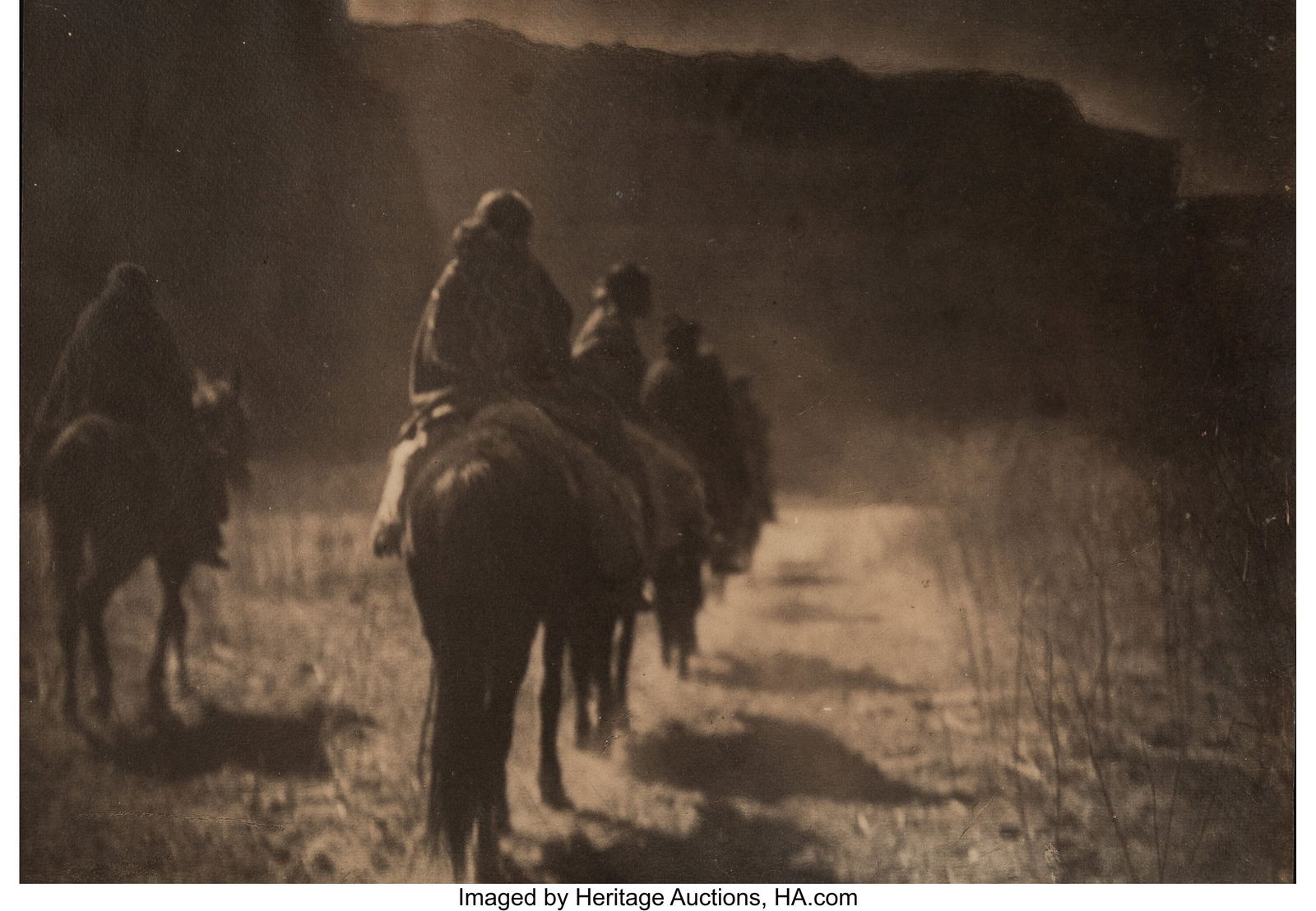 Edward Sheriff Curtis (American, 1868-1952) The: Edward Sheriff Curtis (American, 1868-1952) The Vanishing Race, 1904 Platinum print 12-1/8 x 16-3/4 inches (30.9 x 42.5 cm) (image/sheet&