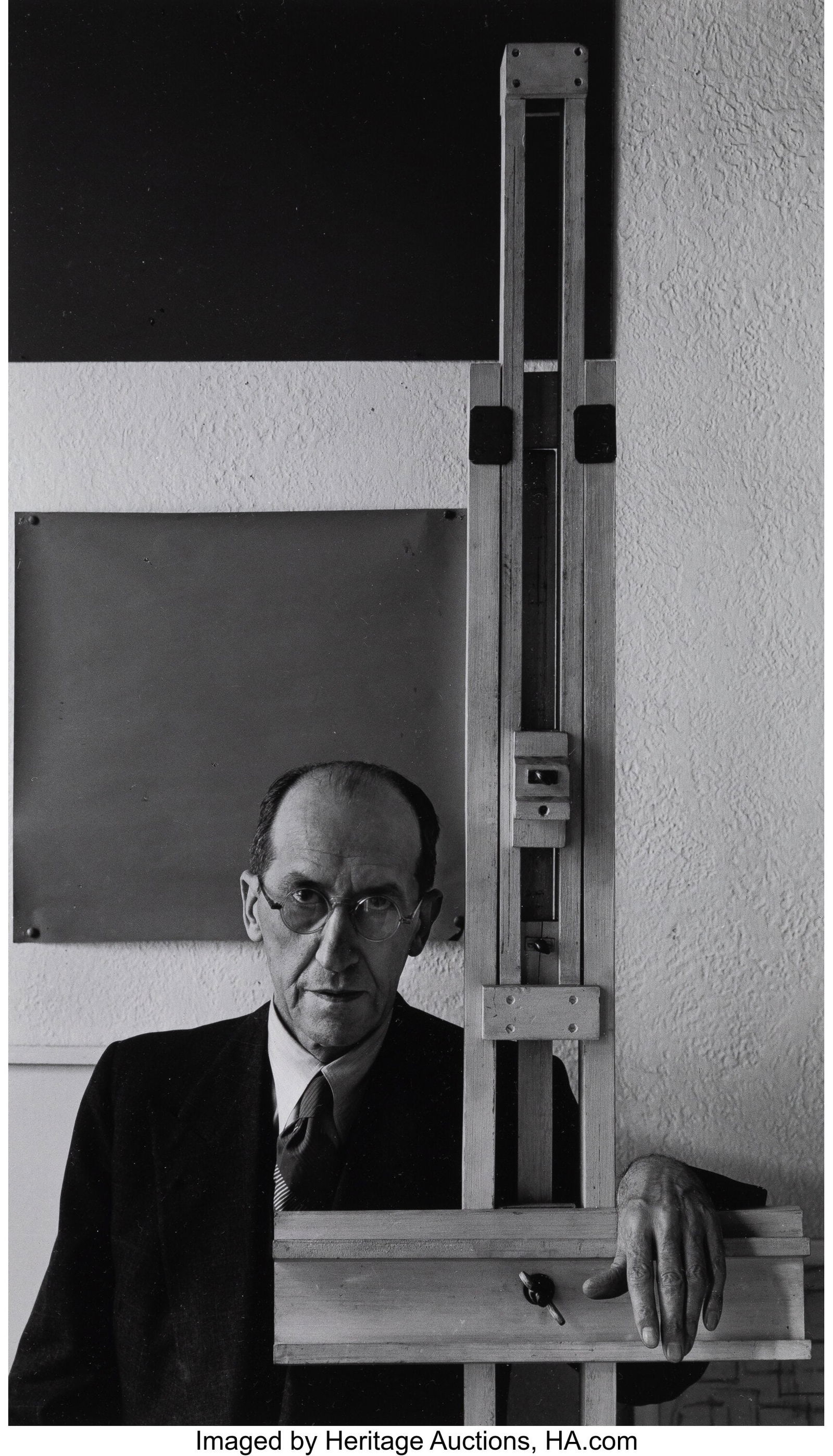 Arnold Newman (American, 1918-2006) Piet Mondria: Arnold Newman (American, 1918-2006) Piet Mondrian, New York City, 1942 Gelatin silver print, printed later 12-3/4 x 7-1/2 inches (32.4 x 19&period