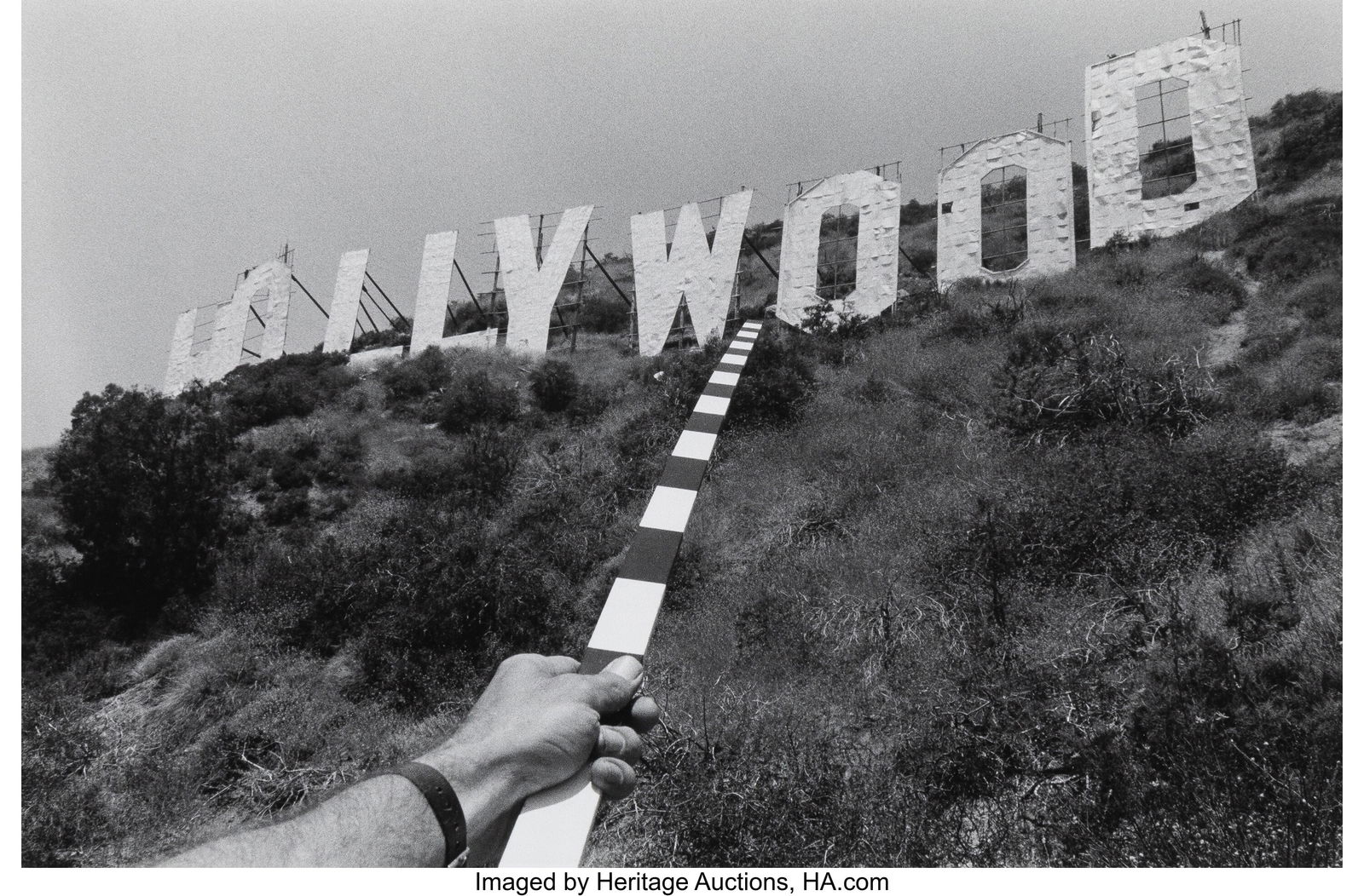 Kenneth Josephson (American, b. 1932) Hollywood: Kenneth Josephson (American, b. 1932) Hollywood (from Archaeological series, Two Meter Stick), 1975 Gelatin silver print on Agfa paper 7-7/8 x 12 inche
