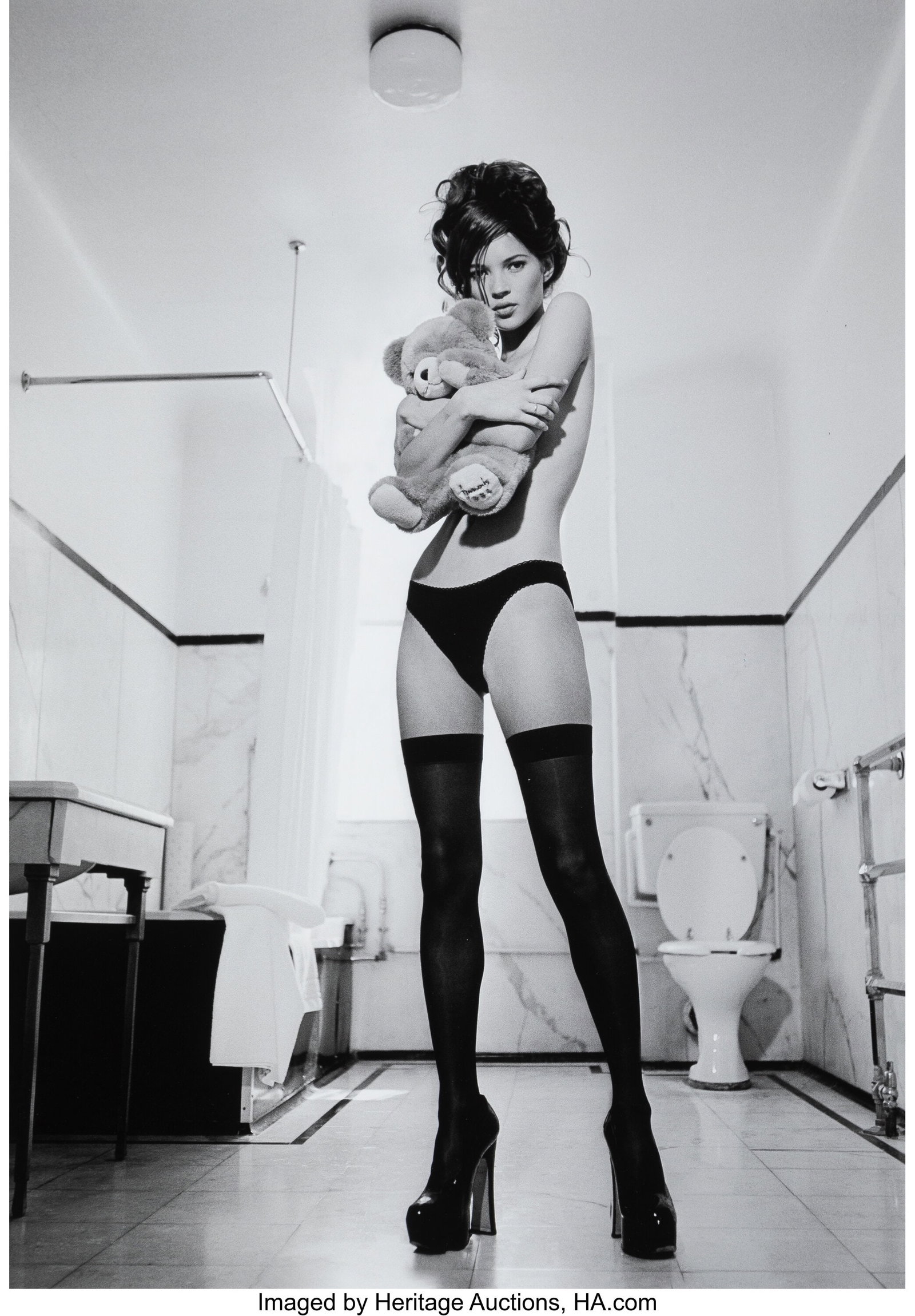 Kate Garner (British, b. 1954) Kate Moss with Te: Kate Garner (British, b. 1954) Kate Moss with Teddy Bear II, 1991 Gelatin silver print, printed later 31-1/4 x 22-3/4 inches (79.4 x 57.8 