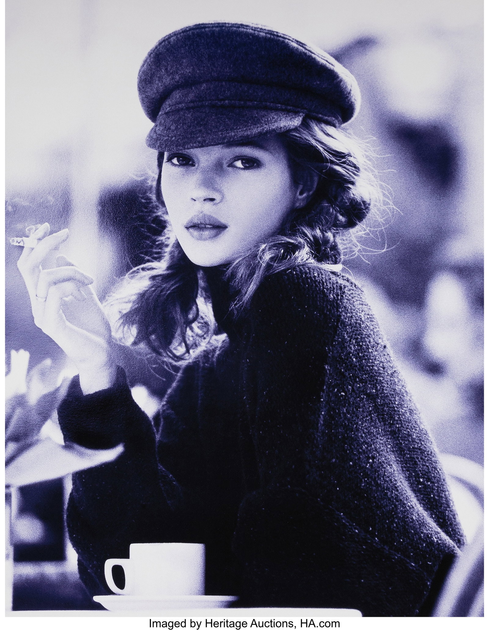 Kate Garner (British, b. 1954) Kate Moss with Co: Kate Garner (British, b. 1954) Kate Moss with Coffee, 1990 Digital pigment print, printed later 44-1/2 x 34-7/8 inches (113.0 x 88.6 cm&rp