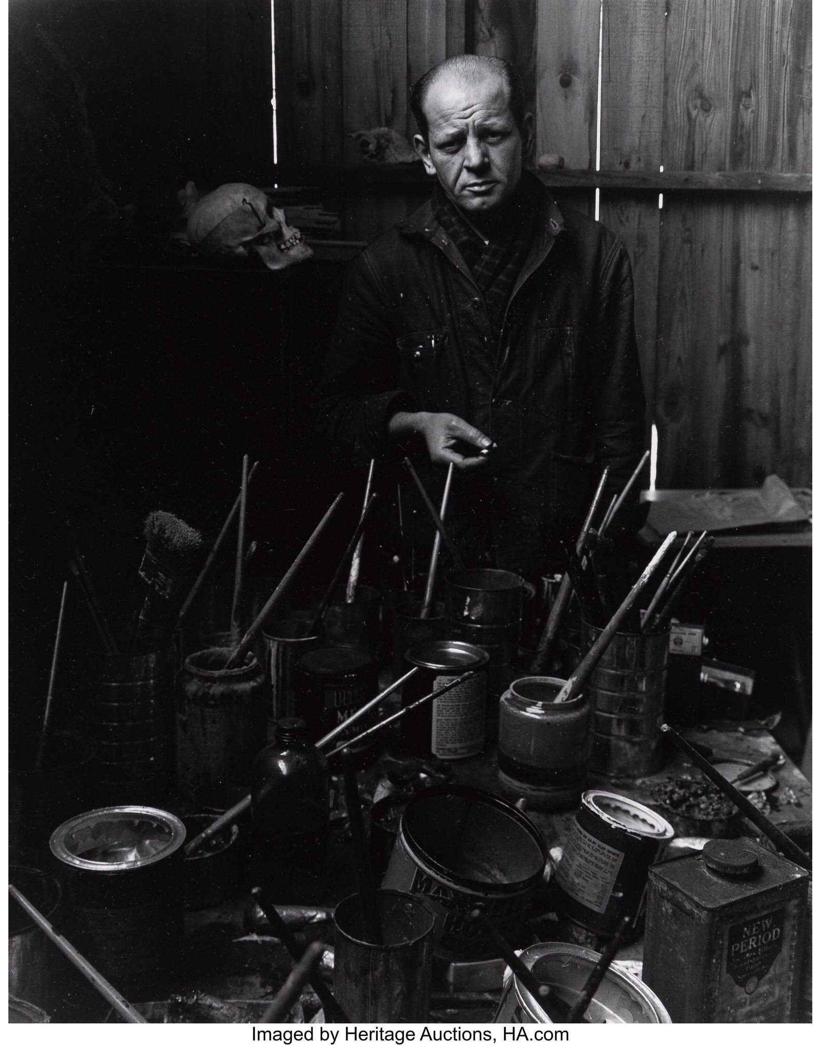 Arnold Newman (American, 1918-2006) Jackson Poll: Arnold Newman (American, 1918-2006) Jackson Pollock, 1949 Gelatin silver print, printed 1992 10-1/2 x 8-1/4 inches (26.7 x 21.0 cm) (im