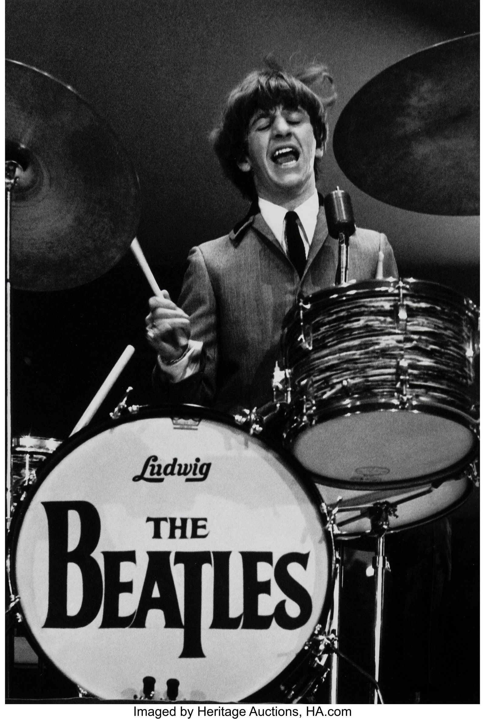 Mike Mitchell (American, b. 1946) The Beatles at: Mike Mitchell (American, b. 1946) The Beatles at the First US Concert Tour (Ringo on Drums), 1964 Digital pigment print, printed later 15 x 10 inches &lpar