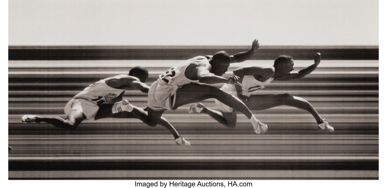 George Silk (Australian, 1916-2004) Olympic Tria: George Silk (Australian, 1916-2004) Olympic Trials, Palo Alto, California, 1960 Platinum print, printed 1996 7-3/4 x 16 inches (19.7 x 40&period