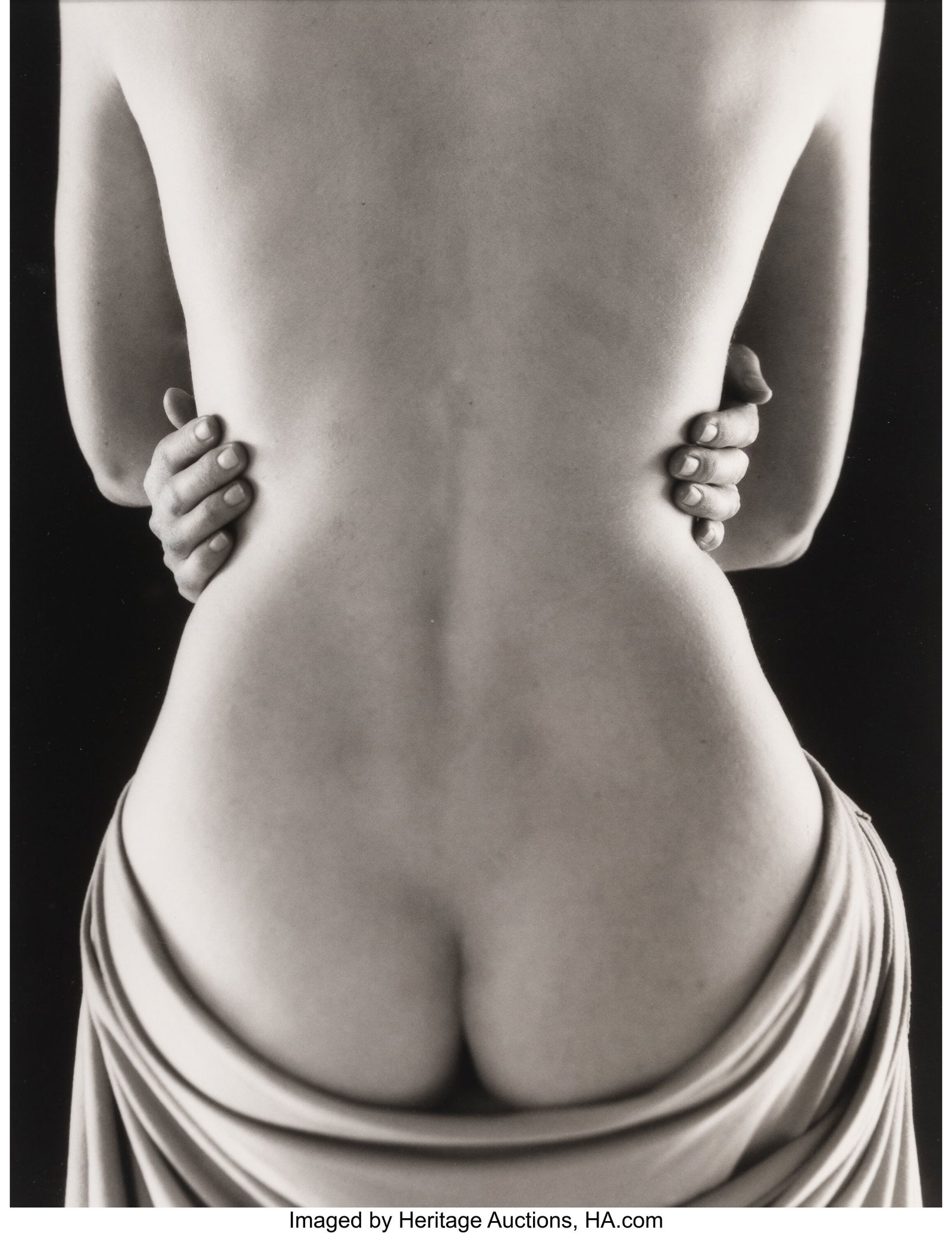 Ruth Bernhard (American, 1905-2006) Draped Torso: Ruth Bernhard (American, 1905-2006) Draped Torso with Hands, 1962 Gelatin silver print, printed later 13-1/2 x 10-1/2 inches (34.3 x 26.7 cm&rpar