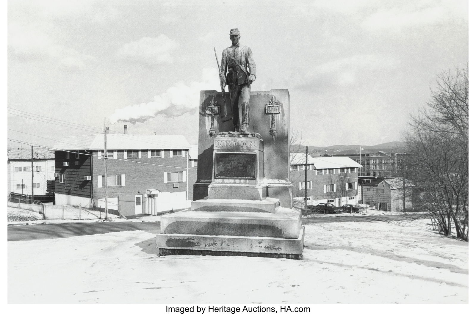 Lee Friedlander (American, b. 1934) Grand Army o: Lee Friedlander (American, b. 1934) Grand Army of the Republic Memorial, Haverstraw (from American Monument Portfolio), 1976 Gelatin silver print 6-1/2