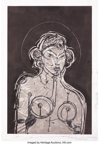 44045&colon; RETNA &lpar;b&period; 1979&rpar; Untitled Screenprint in colors o