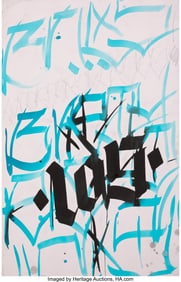 44035&colon; RETNA &lpar;b&period; 1979&rpar; Untitled Watercolor on wove pape