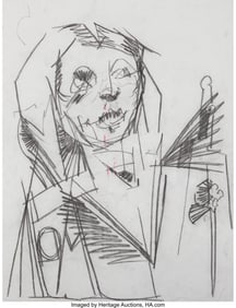 44047&colon; Studio of RETNA Untitled Charcoal on wove paper 