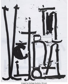 44024&colon; RETNA &lpar;b&period; 1979&rpar; Untitled Watercolor on wove pape