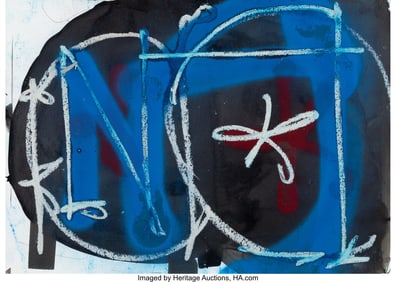 44036&colon; RETNA &lpar;b&period; 1979&rpar; Untitled Pastel&comma; spray paint and